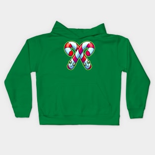 Candy Cane Twins Kids Hoodie